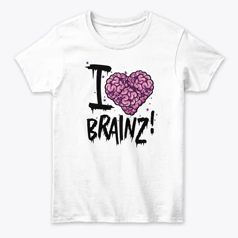 I Love Brainz! - Zombie T-Shirt (Light)