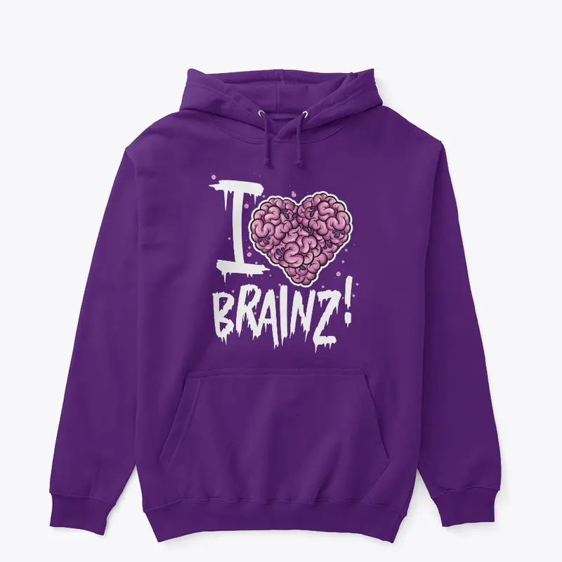 I Love Brainz! - Zombie T-Shirt (Dark)