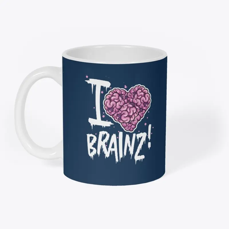 I Love Brainz! - Zombie T-Shirt (Dark)