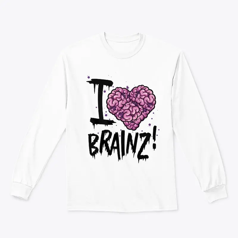 I Love Brainz! - Zombie T-Shirt (Light)