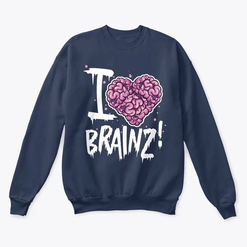 I Love Brainz! - Zombie T-Shirt (Dark)