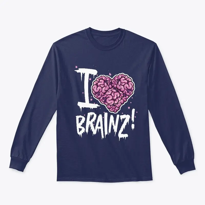 I Love Brainz! - Zombie T-Shirt (Dark)