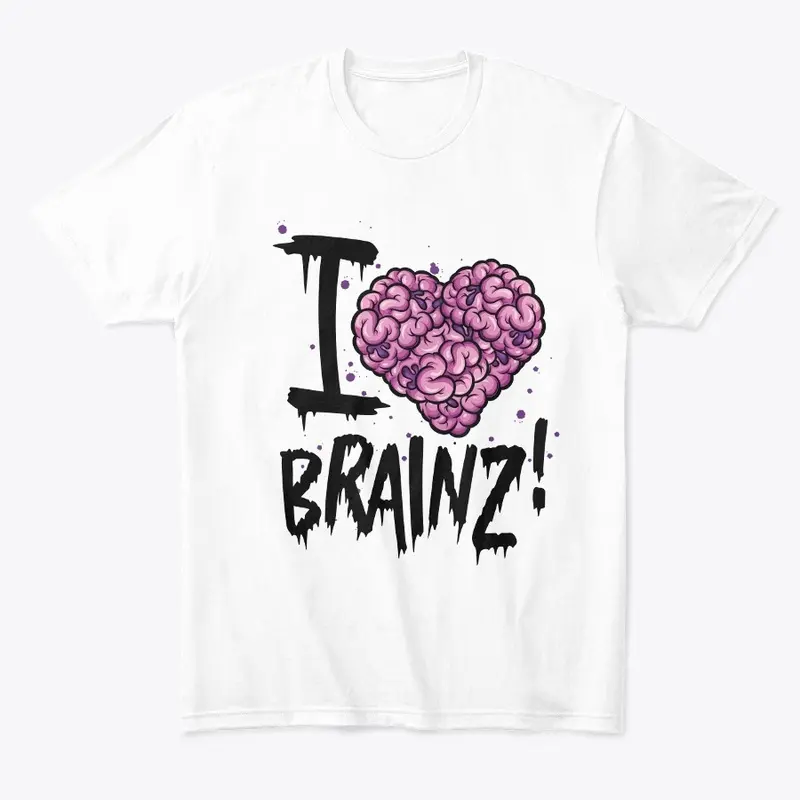 I Love Brainz! - Zombie T-Shirt (Light)